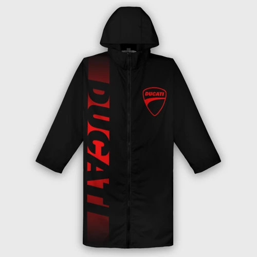 Дождевик унисекс 3D Ducati black red line