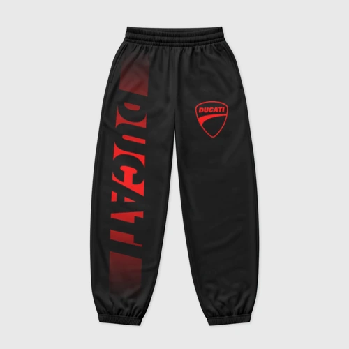 Женские джоггеры оверсайз 3D Ducati black red line