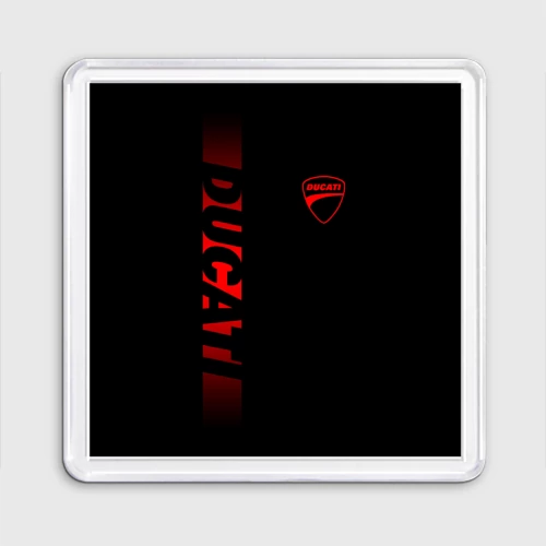Магнит 55*55 Ducati black red line
