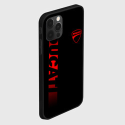 Чехол для iPhone 12 Pro Max Ducati black red line - фото 2