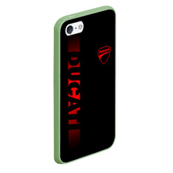 Чехол для iPhone 5/5S матовый Ducati black red line - фото 2