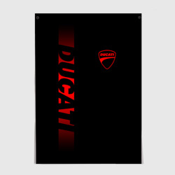 Постер Ducati black red line