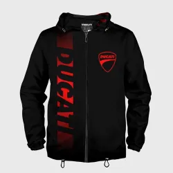 Мужская ветровка 3D Ducati black red line