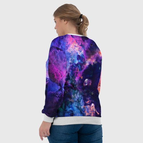 Женский свитшот 3D Неоновые космос neon space, цвет 3D печать - фото 7