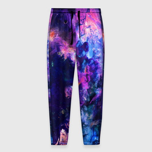Мужские брюки 3D Неоновые космос neon space, цвет 3D печать