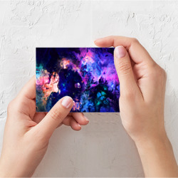 Поздравительная открытка Неоновые космос neon space - фото 2