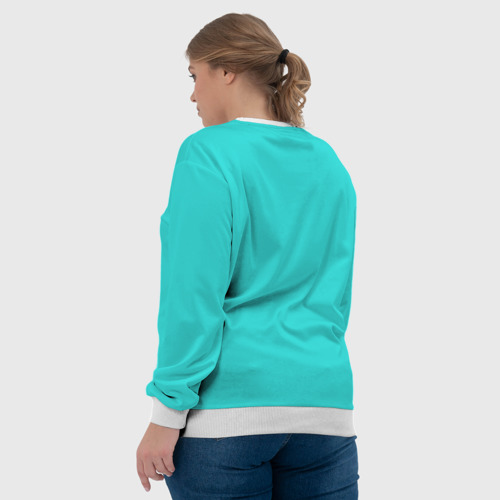 Женский свитшот 3D Олень в свитере с оленями, цвет 3D печать - фото 7