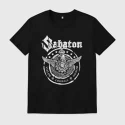 Мужская футболка хлопок Белый логотип Sabaton