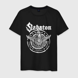 Мужская футболка хлопок Белый логотип Sabaton