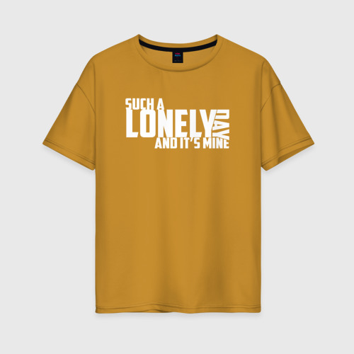Женская футболка хлопок Oversize Lonely Day - System Of A Down, цвет горчичный