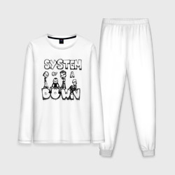 Мужская пижама с лонгсливом хлопок Карикатура на группу System of a Down