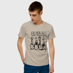 Мужская футболка хлопок Карикатура на группу System of a Down - фото 2
