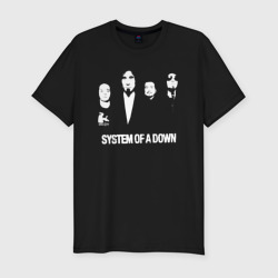 Мужская футболка хлопок Slim Состав группы System of a Down