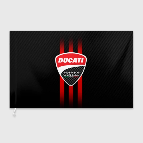 Флаг 3D Ducati carbon logo Italy concern