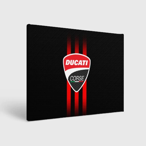 Холст прямоугольный Ducati carbon logo Italy concern