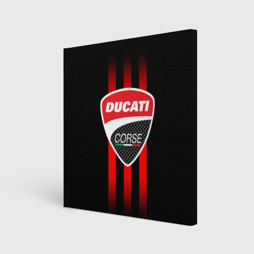 Холст квадратный Ducati carbon logo Italy concern