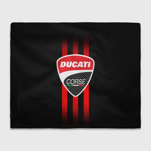 Плед 3D Ducati carbon logo Italy concern