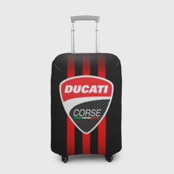 Чехол для чемодана 3D Ducati carbon logo Italy concern