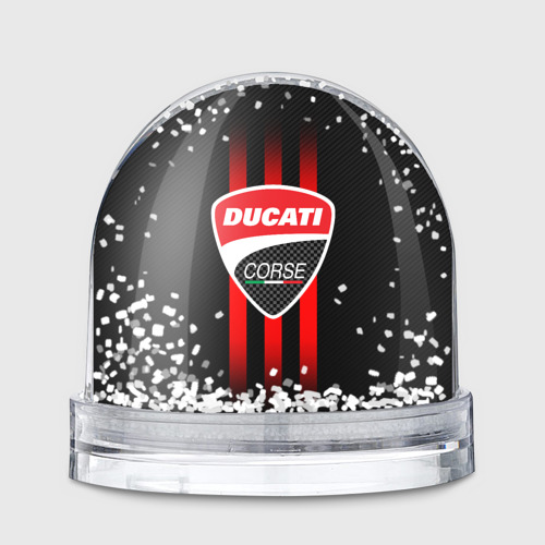 Игрушка Снежный шар Ducati carbon logo Italy concern
