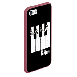 Чехол для iPhone 5/5S матовый The Beatles знаменитая картинка - фото 2