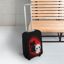 Чехол для чемодана 3D Котик дьявол kitty devil - фото 2