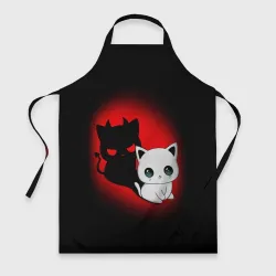 Фартук 3D Котик дьявол kitty devil