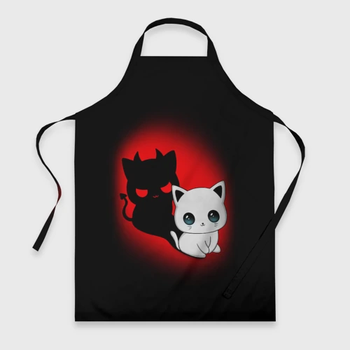 Фартук 3D Котик дьявол kitty devil