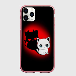 Чехол для iPhone 11 Pro Max матовый Котик дьявол kitty devil