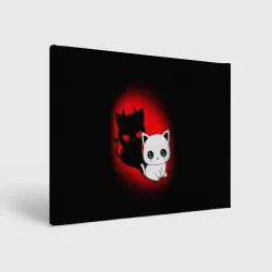 Холст прямоугольный Котик дьявол kitty devil