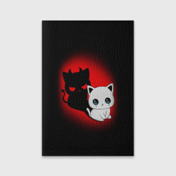 Обложка для паспорта матовая кожа Котик дьявол kitty devil
