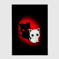 Постер Котик дьявол kitty devil