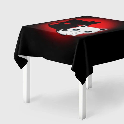 Скатерть 3D Котик дьявол kitty devil