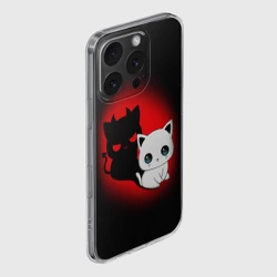 Чехол для iPhone 16 Pro Max силиконовый с защитой камеры Котик дьявол kitty devil - фото 2