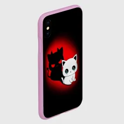 Чехол для iPhone XS Max матовый Котик дьявол kitty devil - фото 2