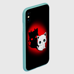 Чехол для iPhone XS Max матовый Котик дьявол kitty devil - фото 2