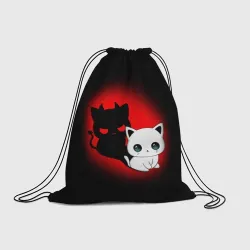 Рюкзак-мешок 3D Котик дьявол kitty devil