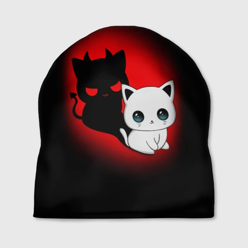 Шапка 3D Котик дьявол kitty devil