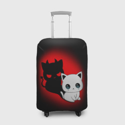 Чехол для чемодана 3D Котик дьявол kitty devil
