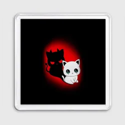 Магнит 55*55 Котик дьявол kitty devil