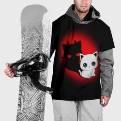 Накидка на куртку 3D Котик дьявол kitty devil