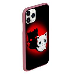 Чехол для iPhone 11 Pro матовый Котик дьявол kitty devil - фото 2