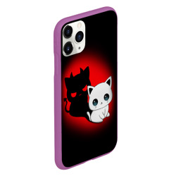 Чехол для iPhone 11 Pro матовый Котик дьявол kitty devil - фото 2