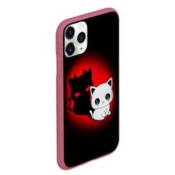 Чехол для iPhone 11 Pro Max матовый Котик дьявол kitty devil - фото 2