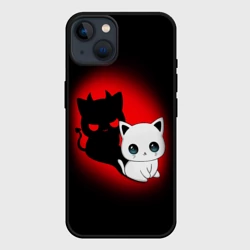 Чехол для iPhone 14 Котик дьявол kitty devil