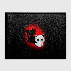Обложка для студенческого билета Котик дьявол kitty devil