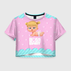 Женская футболка Crop-top 3D Baby boss girl