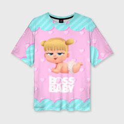 Женская футболка oversize 3D Baby boss girl