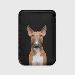 Картхолдер Magsafe магнитный Строгий смелый взгляд - бультерьер
