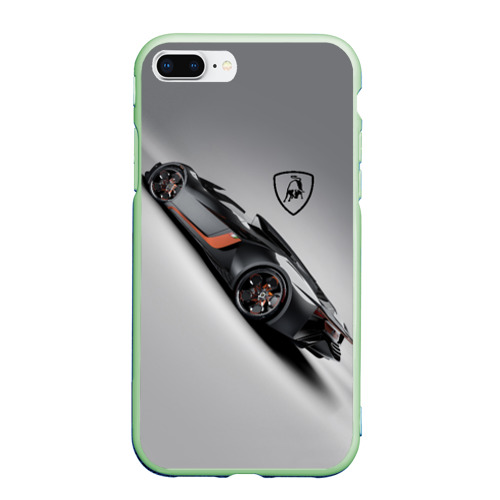 Чехол для iPhone 7Plus/8 Plus матовый Lamborghini - не для всех!, цвет салатовый