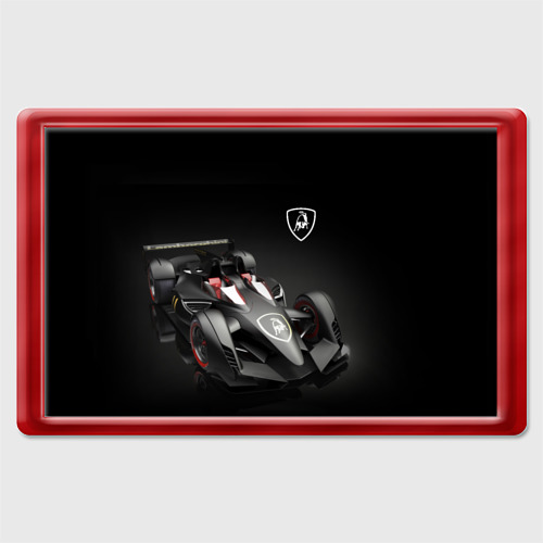 Магнит 45*70 Lamborghini F1, цвет красный